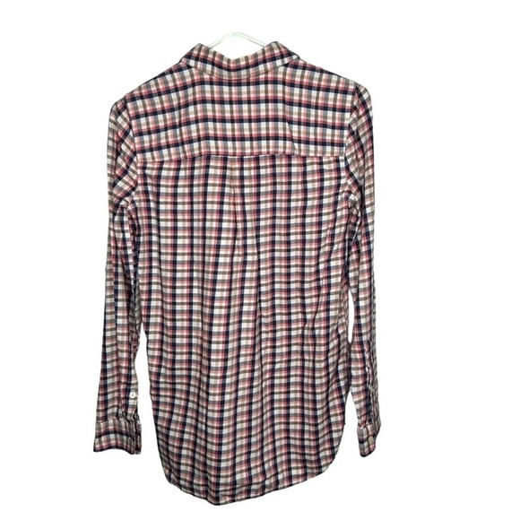 Madewell Womens XS Flannel Slim Boyshirt Palma Plaid Button Front Long Sleeve - Picture 5 of 5